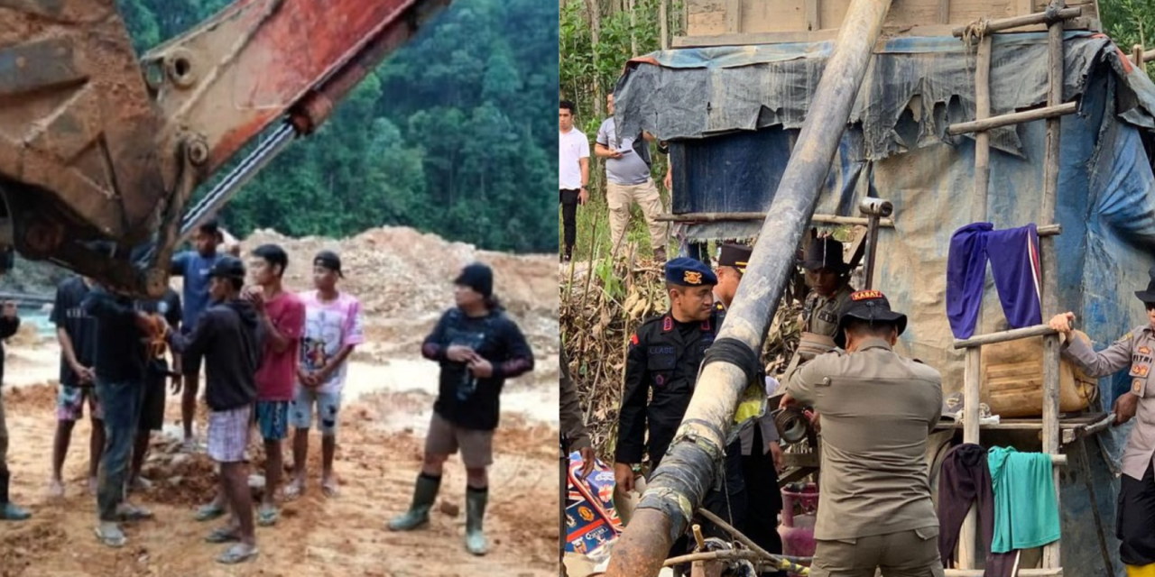 Polisi Bongkar PETI di Sijunjung, Temukan Diduga Emas Murni