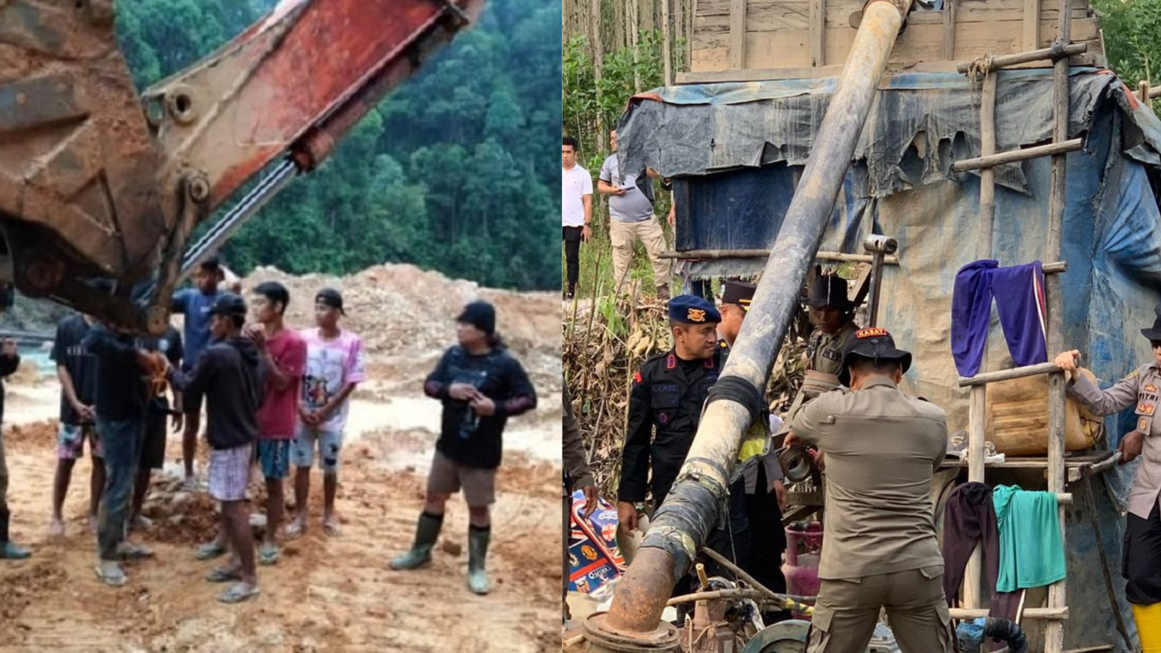Polisi Bongkar PETI di Sijunjung, Temukan Diduga Emas Murni