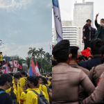 Jakarta Pusat Diwarnai Tiga Aksi Massa, Ribuan Personel Siaga