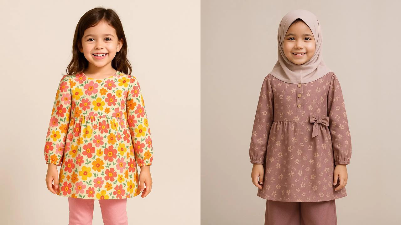 Inspirasi Set Tunik Modis Untuk Anak Perempuan